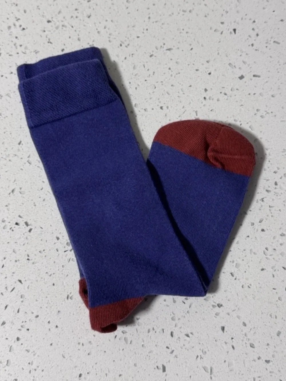 Ted Baker Men’s Dress Socks Blue Burgundy Colorblock Crew Cotton Blend OS